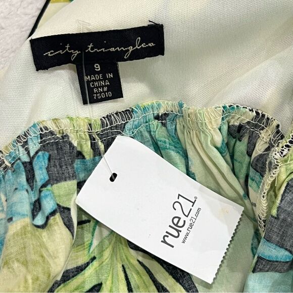 City Triangles Tropical Floral Empire Waist Mini Dress NWT Sz 9 - Picture 8 of 10